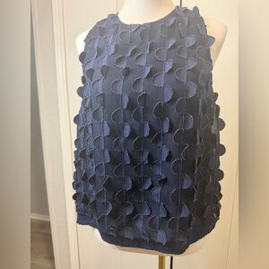 Anthropologie Deep Blue Sleeveless Blouse